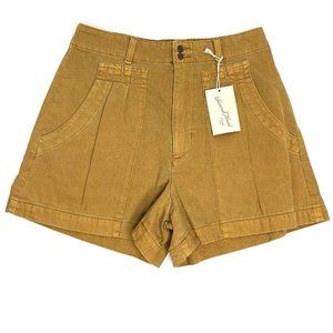 Universal Thread Womens A Line High Rise Shorts Size 2 Mustard Yellow Pleated